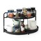 2-Tier Rotating Metal Countertop Organizer - Rust-Proof Bathroom & Kitchen Storage Shelf with Foldable Design, Large Space-Saving Semicircle Shelves
